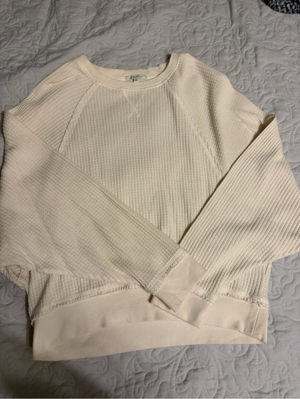 Zsupply Waffle Knit Long Sleeve Top